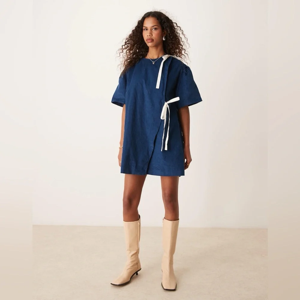 Carmen Cord Wrap Dress - Picture 1 of 4